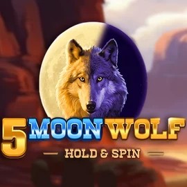 5 Moon Wolf slot logo by Apparat Gaming at Celsius Casino