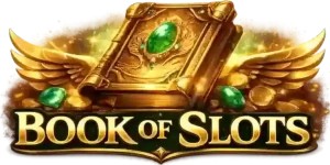 Book of Slots online game logo by ThunderSpin on celsiuscasinoo.com